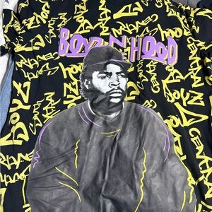 Black and Yellow Boyz n the Hood Graphic Tee